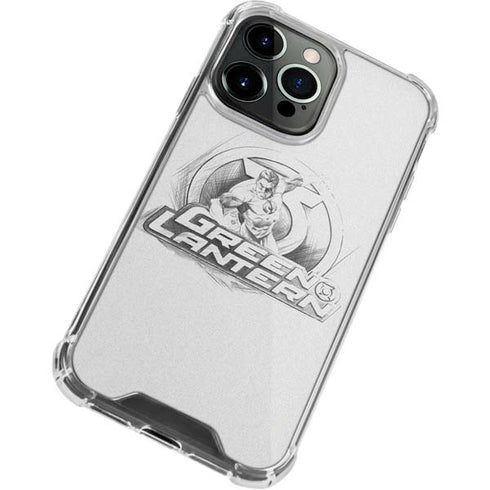 DC Comics Green Lantern Sketch Art Action Pose iPhone 14 Pro Clear Case